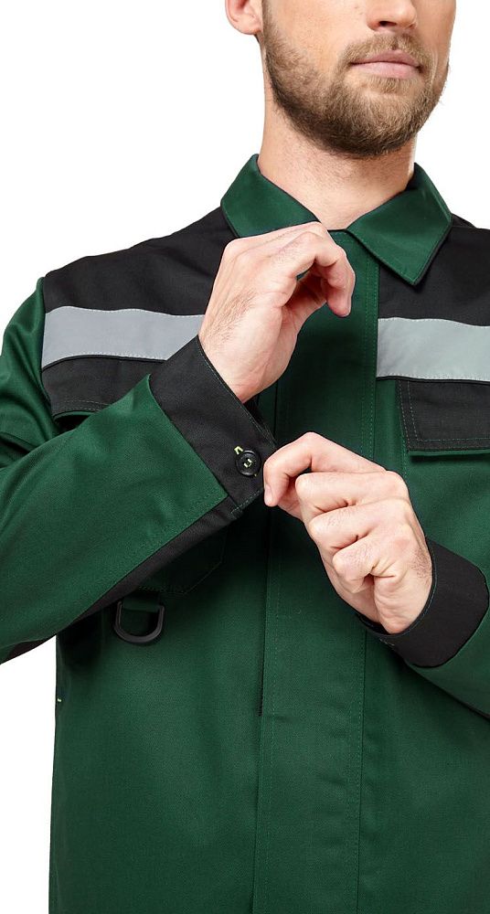 Костюм мужской рабочий летний Джокер МВО с брюками зеленый-черный